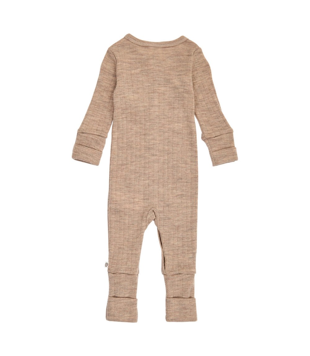 Strampler mit Füßen aus Merinowolle