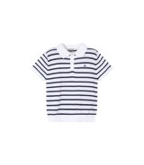 Polo-T-Shirt Ringel Feinstrick