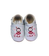 Krabbelschuhe Mädchen grau