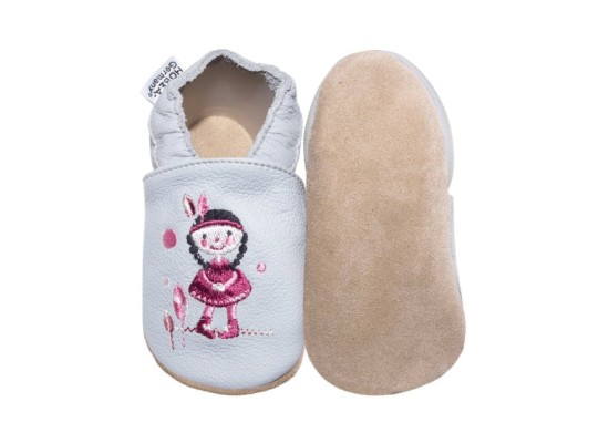 Krabbelschuhe Mädchen grau