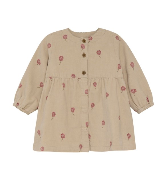 Cordkleid langarm Blumen