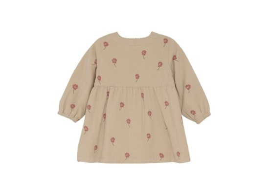 Cordkleid langarm Blumen