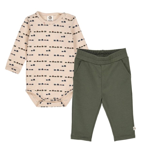 Set aus Langarmbody und Babyhose