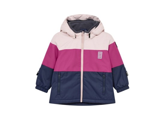 Winterjacke mit abnehmbarer Kapuze LWJER Colorblock