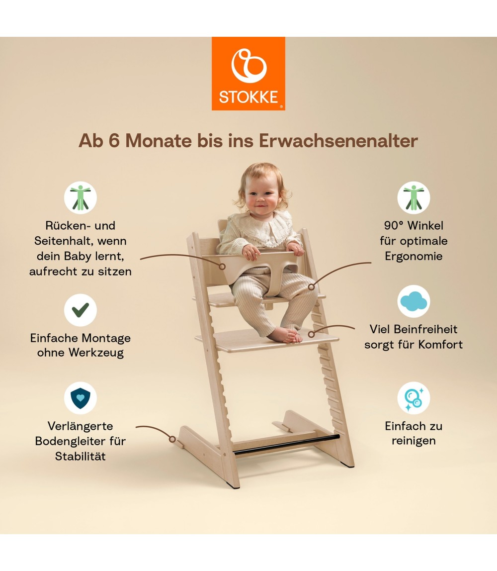 Bundle Treppenhochstuhl inkl. Newbornset Light Grey & Babyset