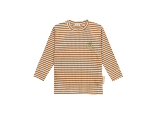 Shirt langarm Rippqualität Ringel Birne Little Gang