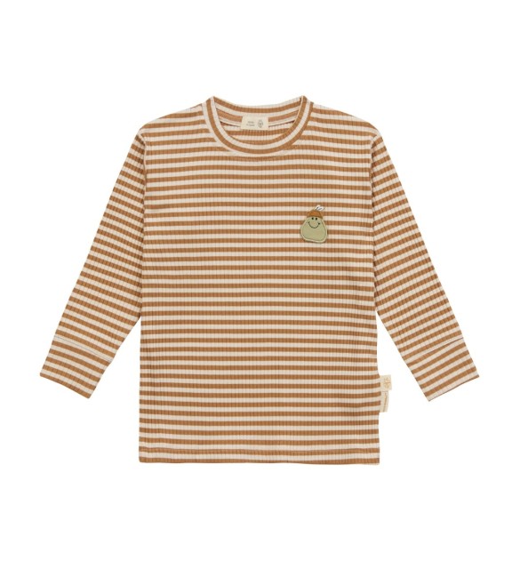 Shirt langarm Rippqualität Ringel Birne Little Gang