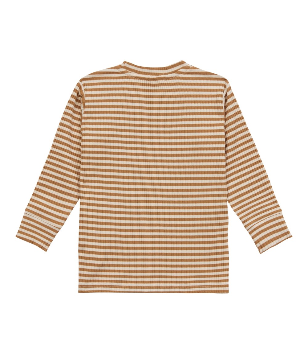 Shirt langarm Rippqualität Ringel Birne Little Gang