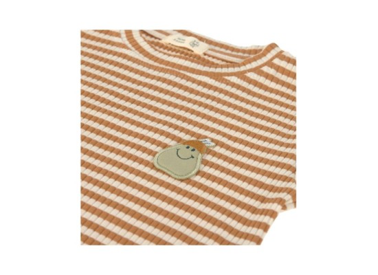 Shirt langarm Rippqualität Ringel Birne Little Gang