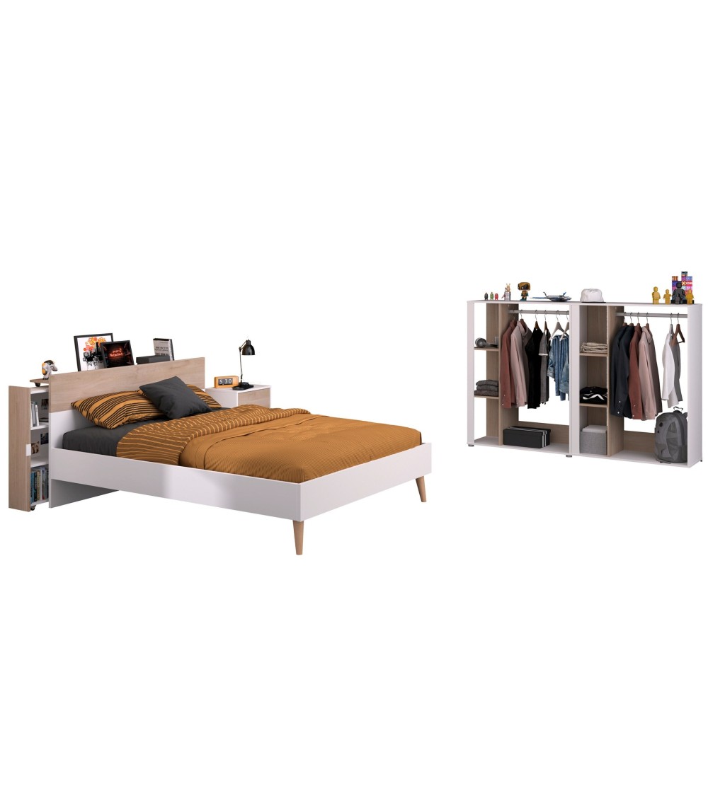 Kinderzimmer-Set 5-teilig "Aalborg 13" Weiß / Japanische Eiche