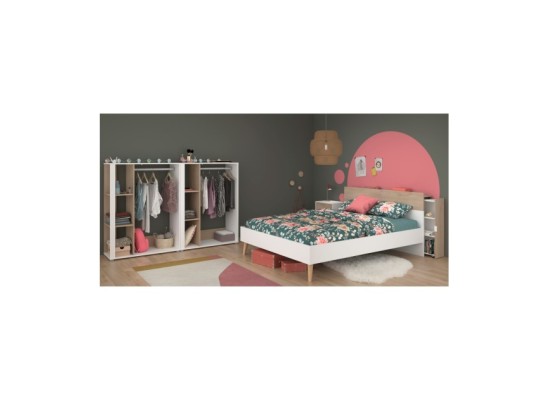 Kinderzimmer-Set 5-teilig "Aalborg 13" Weiß / Japanische Eiche