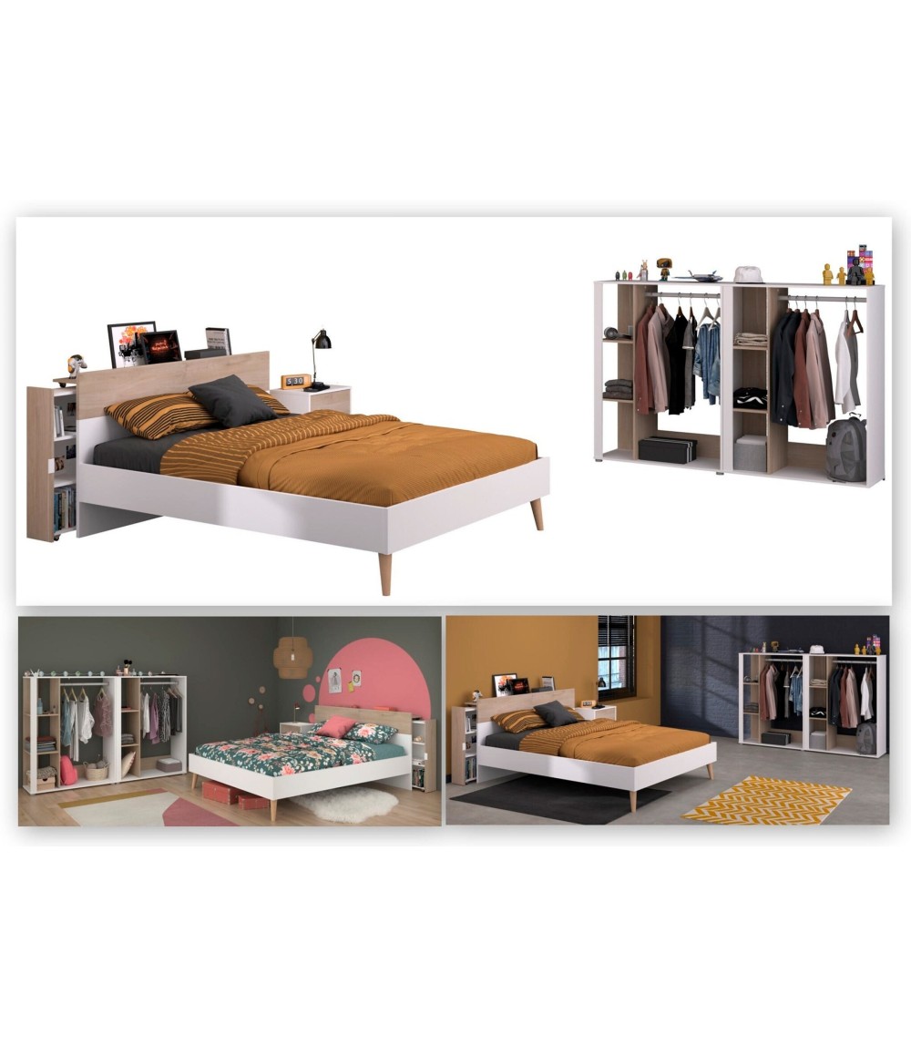 Kinderzimmer-Set 5-teilig "Aalborg 13" Weiß / Japanische Eiche