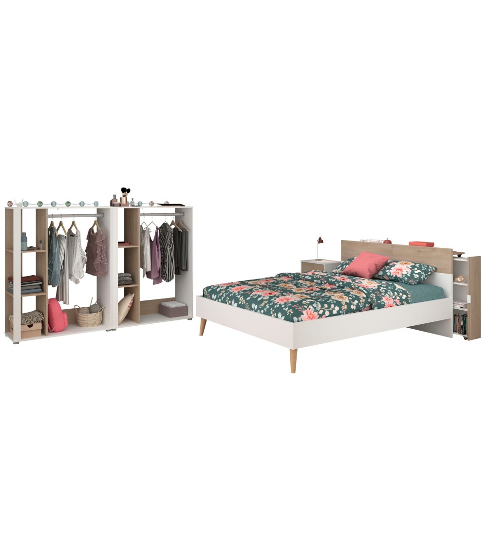 Kinderzimmer-Set 5-teilig "Aalborg 13" Weiß / Japanische Eiche