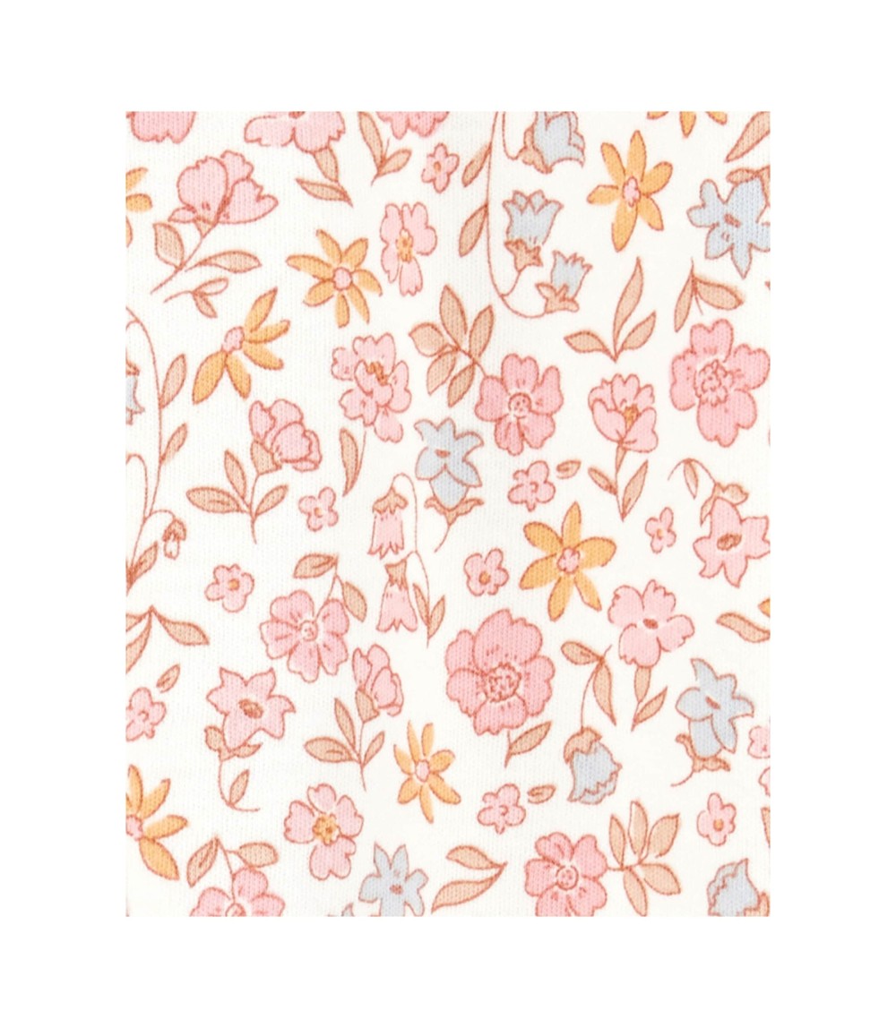 Schlafoverall mit Fuß Blumen