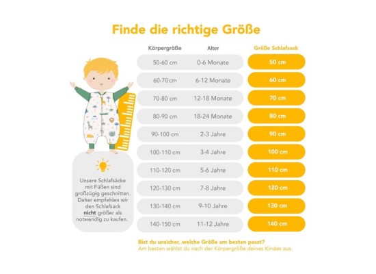 Schlafsack mit Füßen 2.5 Tog