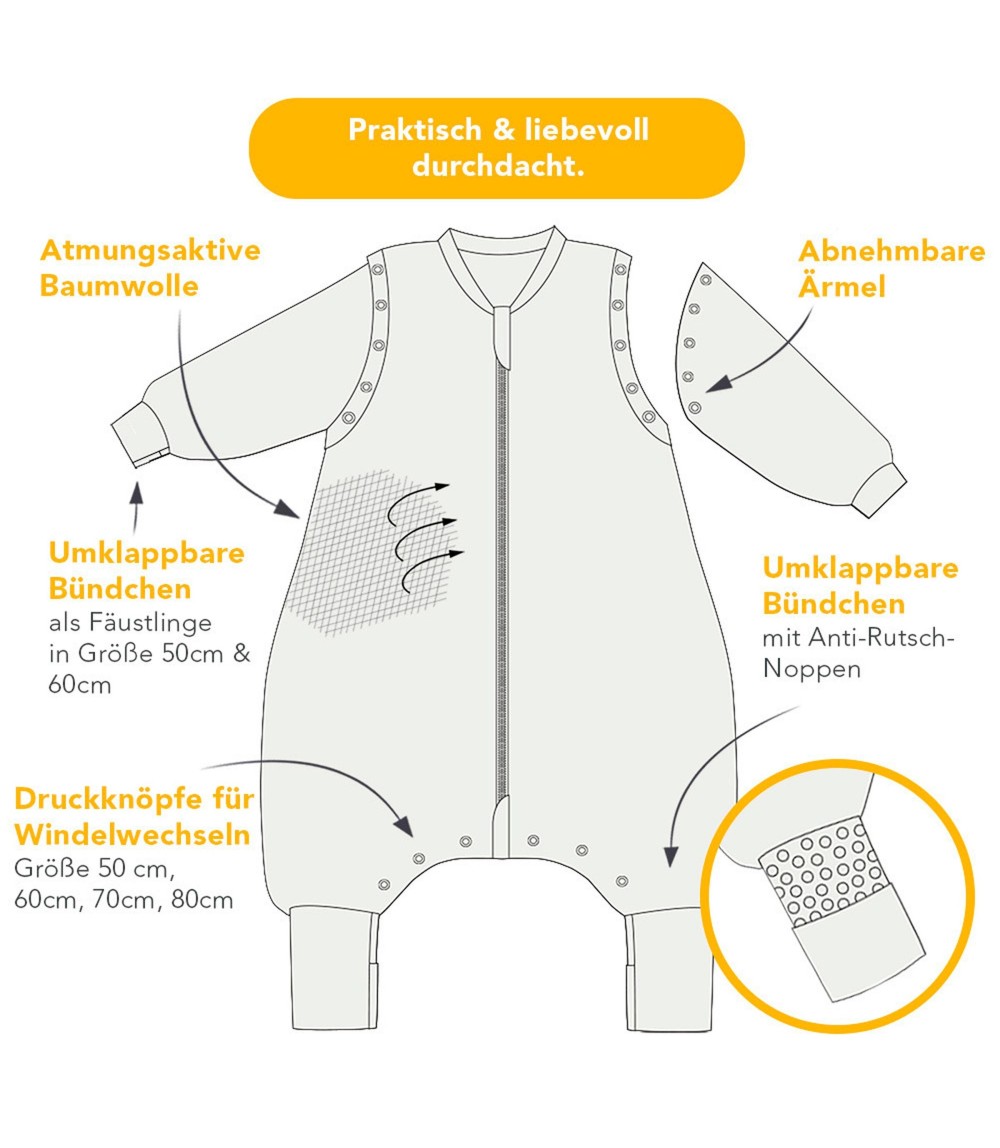 Schlafsack mit Füßen 2.5 Tog