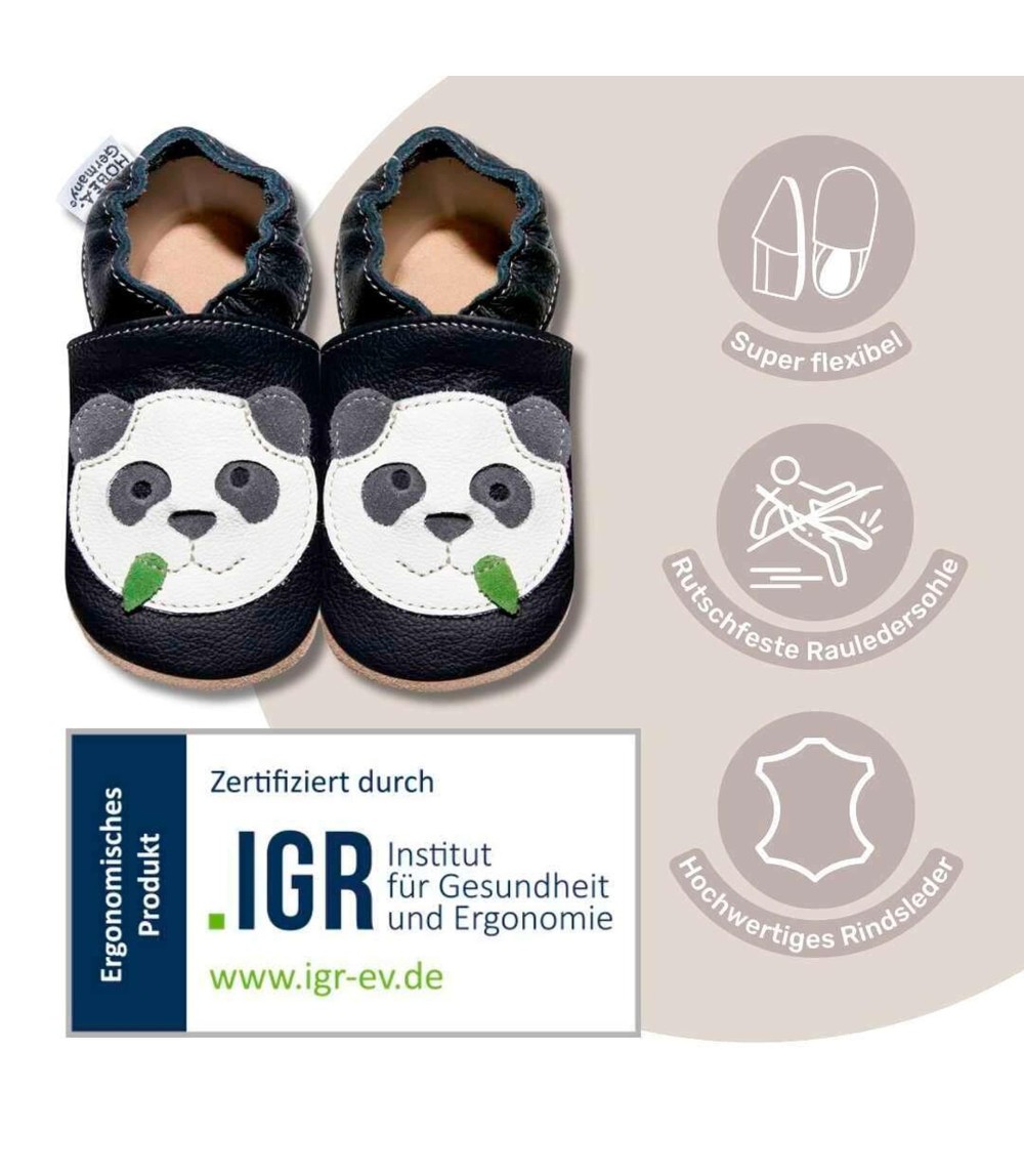 Krabbelschuhe blau geprägt