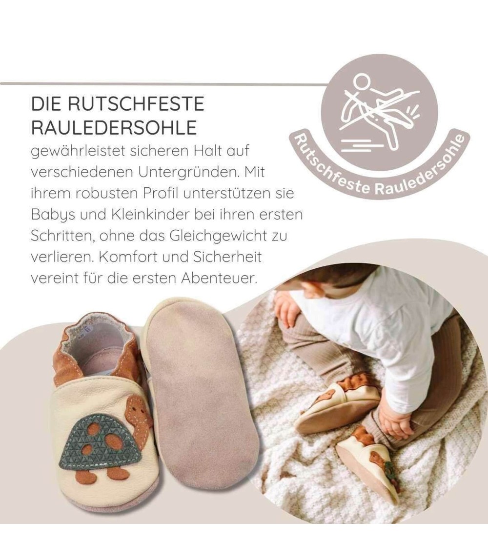 Krabbelschuhe blau geprägt