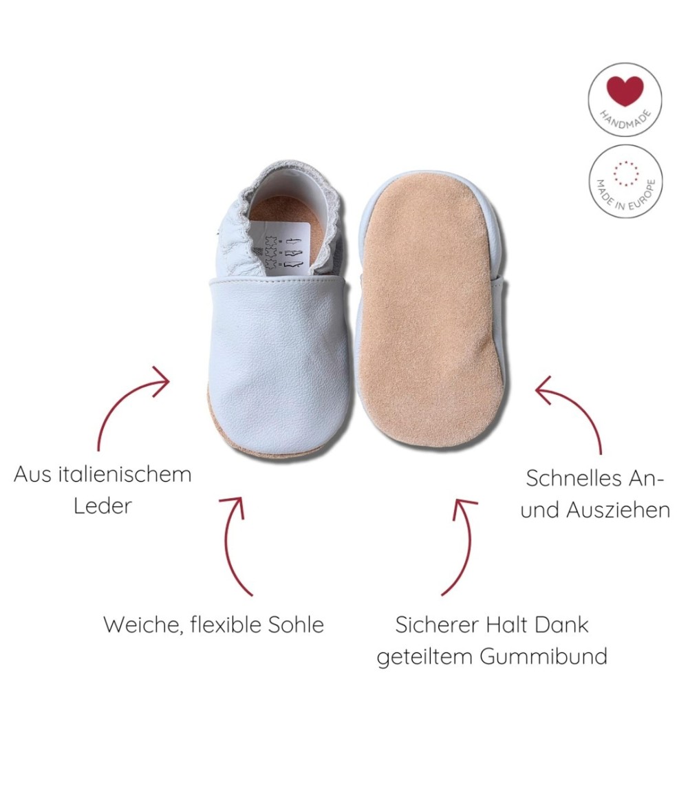 Krabbelschuhe blau geprägt