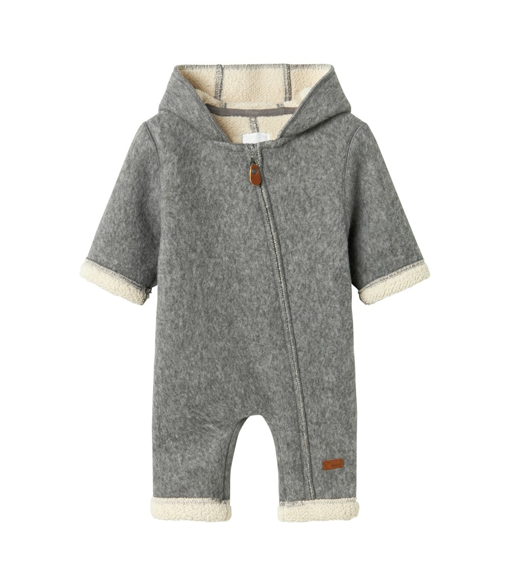 Overall mit Kapuze Wollwalk-Optik Teddyfell