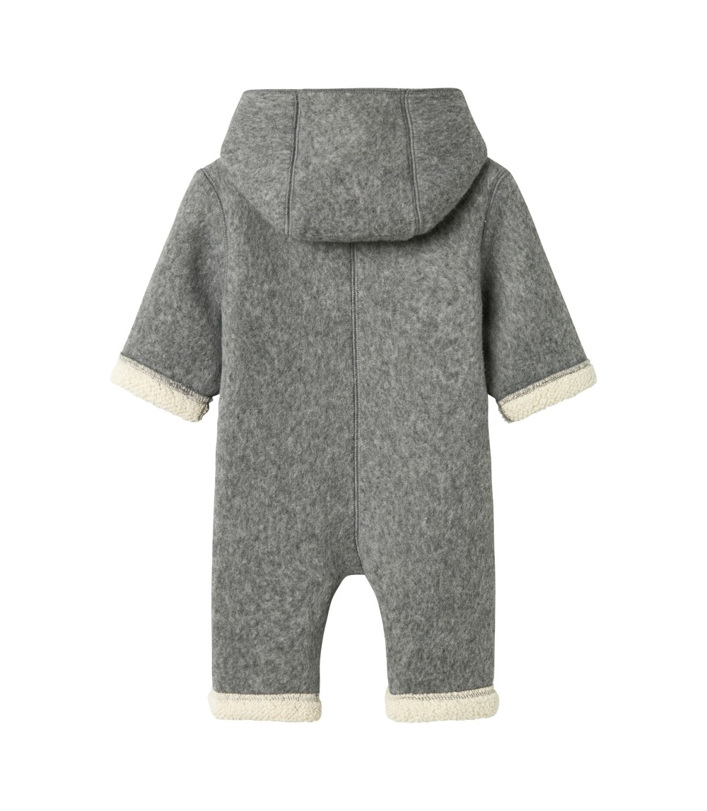 Overall mit Kapuze Wollwalk-Optik Teddyfell