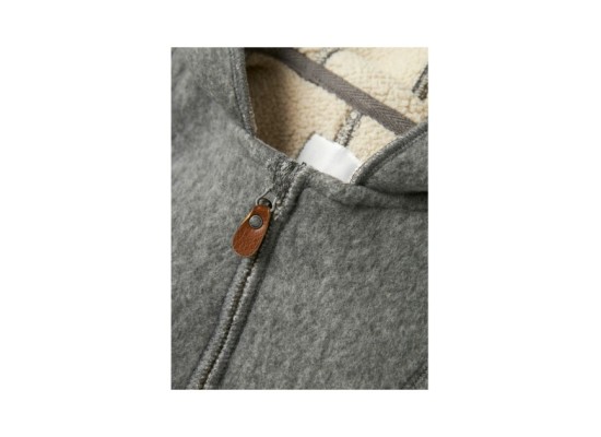 Overall mit Kapuze Wollwalk-Optik Teddyfell