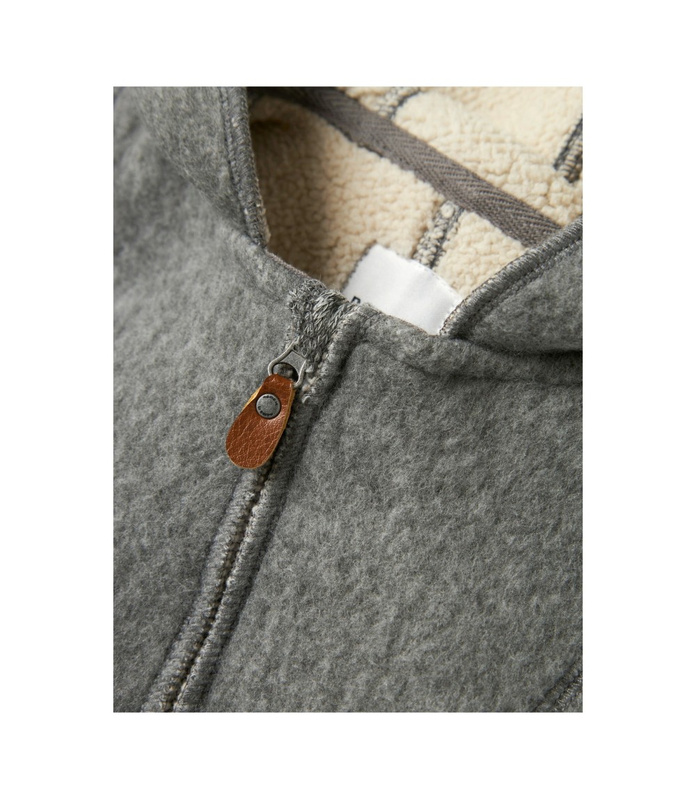 Overall mit Kapuze Wollwalk-Optik Teddyfell