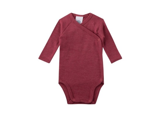 Wickelbody langarm Wolle/Seide