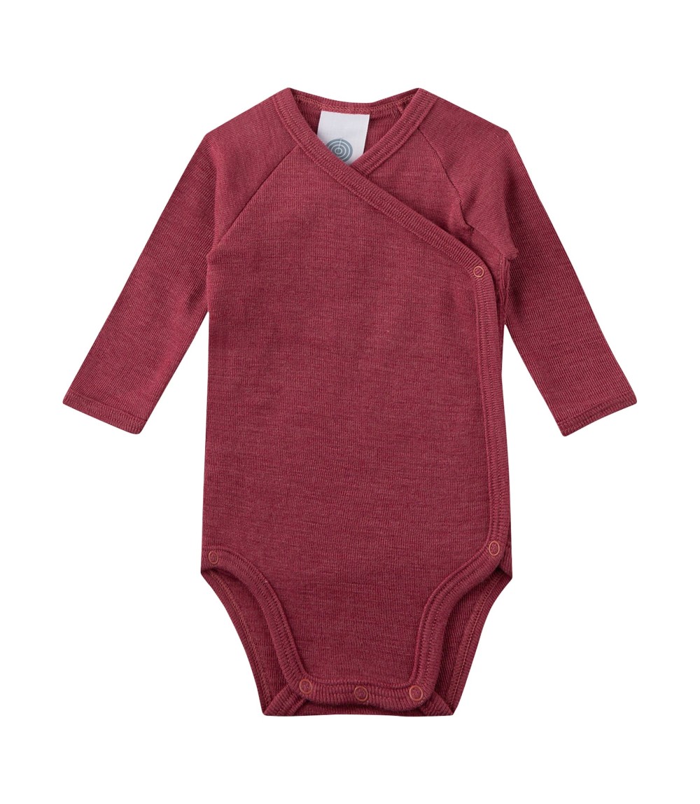 Wickelbody langarm Wolle/Seide