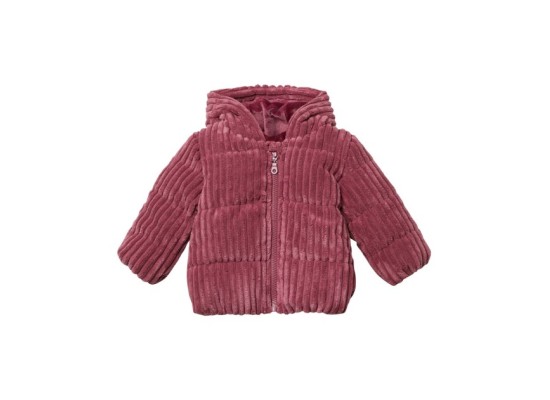 Cord-Steppjacke mit Kapuze Plüschfutter