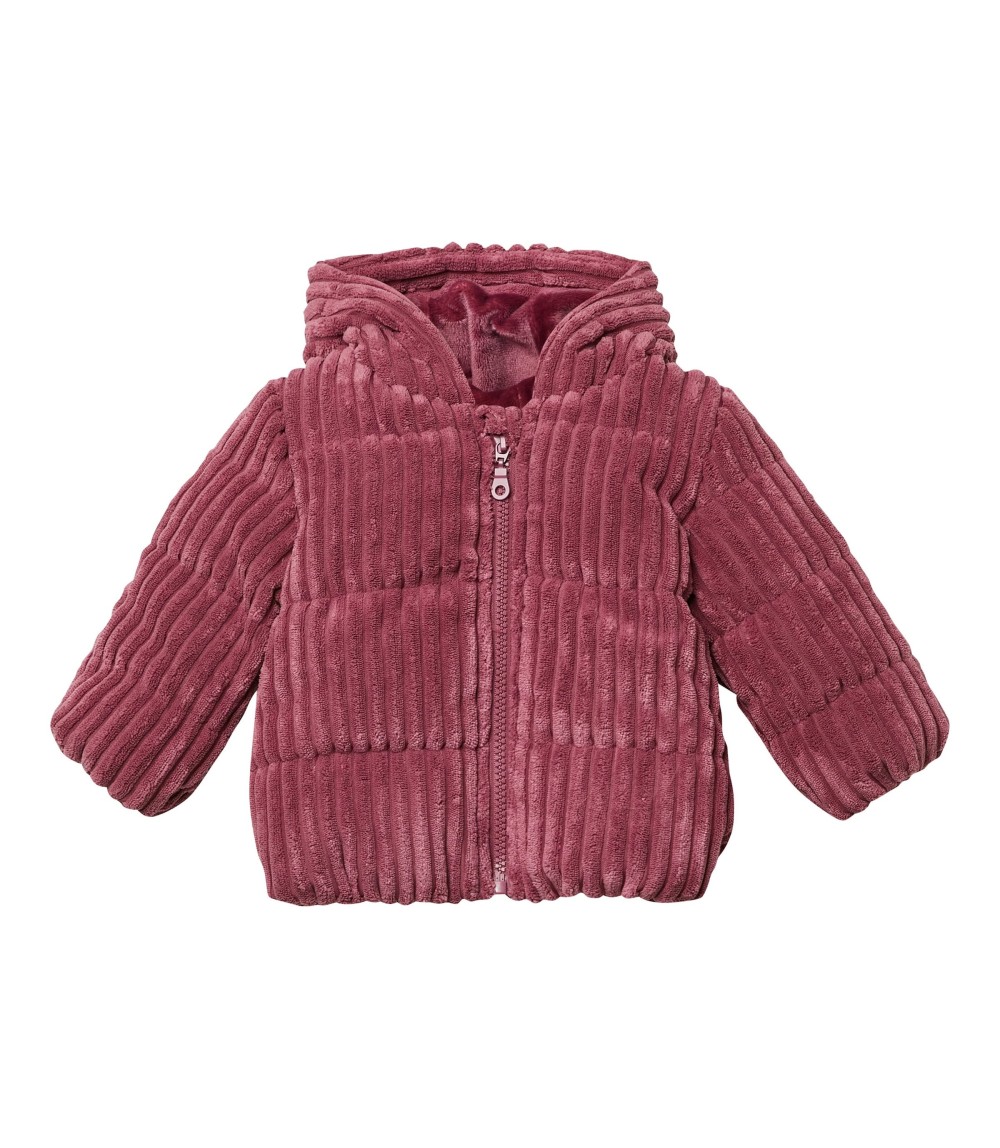 Cord-Steppjacke mit Kapuze Plüschfutter