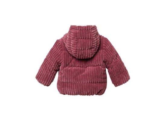 Cord-Steppjacke mit Kapuze Plüschfutter