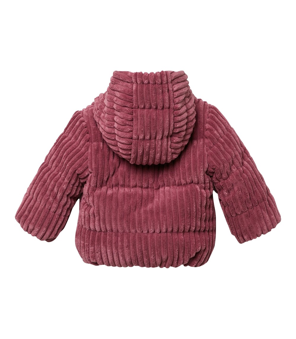 Cord-Steppjacke mit Kapuze Plüschfutter