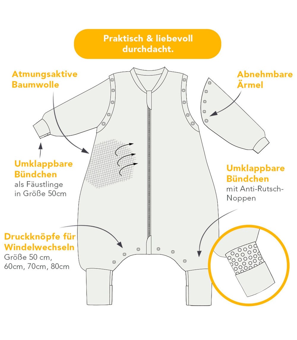 Schlafsack mit Füßen 1.0 Tog