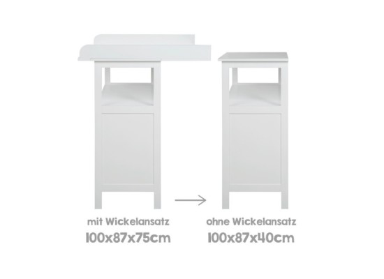 Wickelkommode 'Hamburg' mit Wickelansatz Hamburg