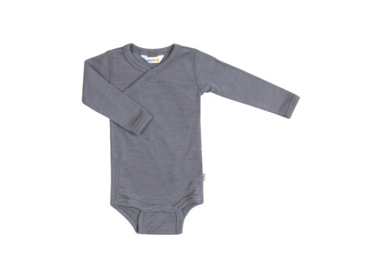 Wickelbody langarm Wolle/Seide