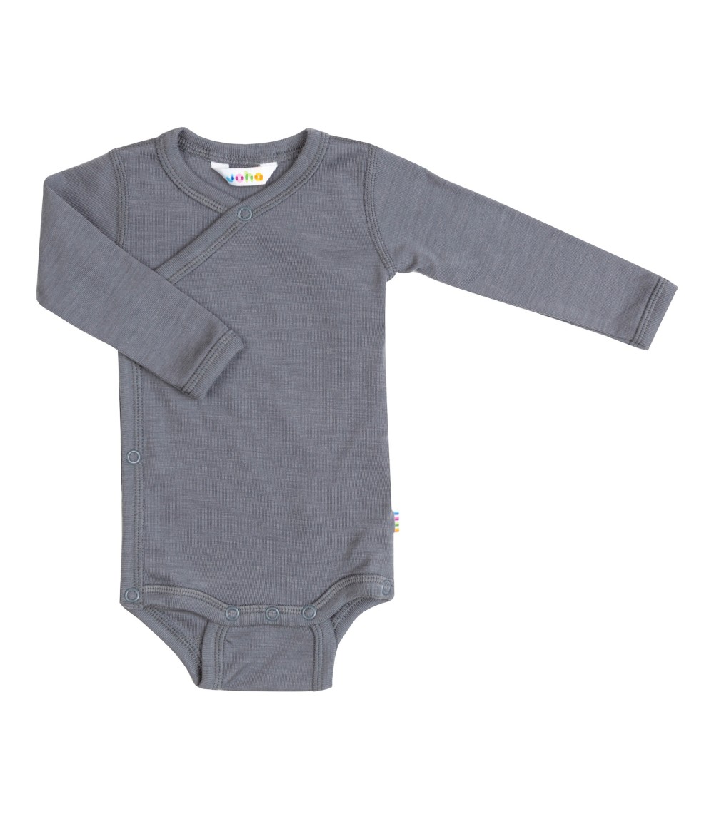 Wickelbody langarm Wolle/Seide