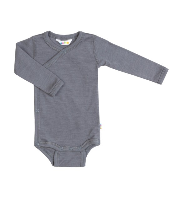 Wickelbody langarm Wolle/Seide