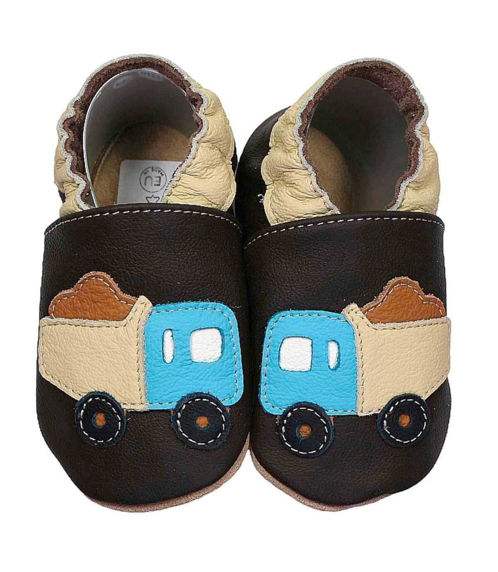 Krabbelschuhe LKW braun