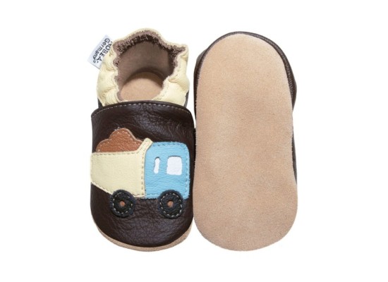 Krabbelschuhe LKW braun