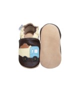 Krabbelschuhe LKW braun