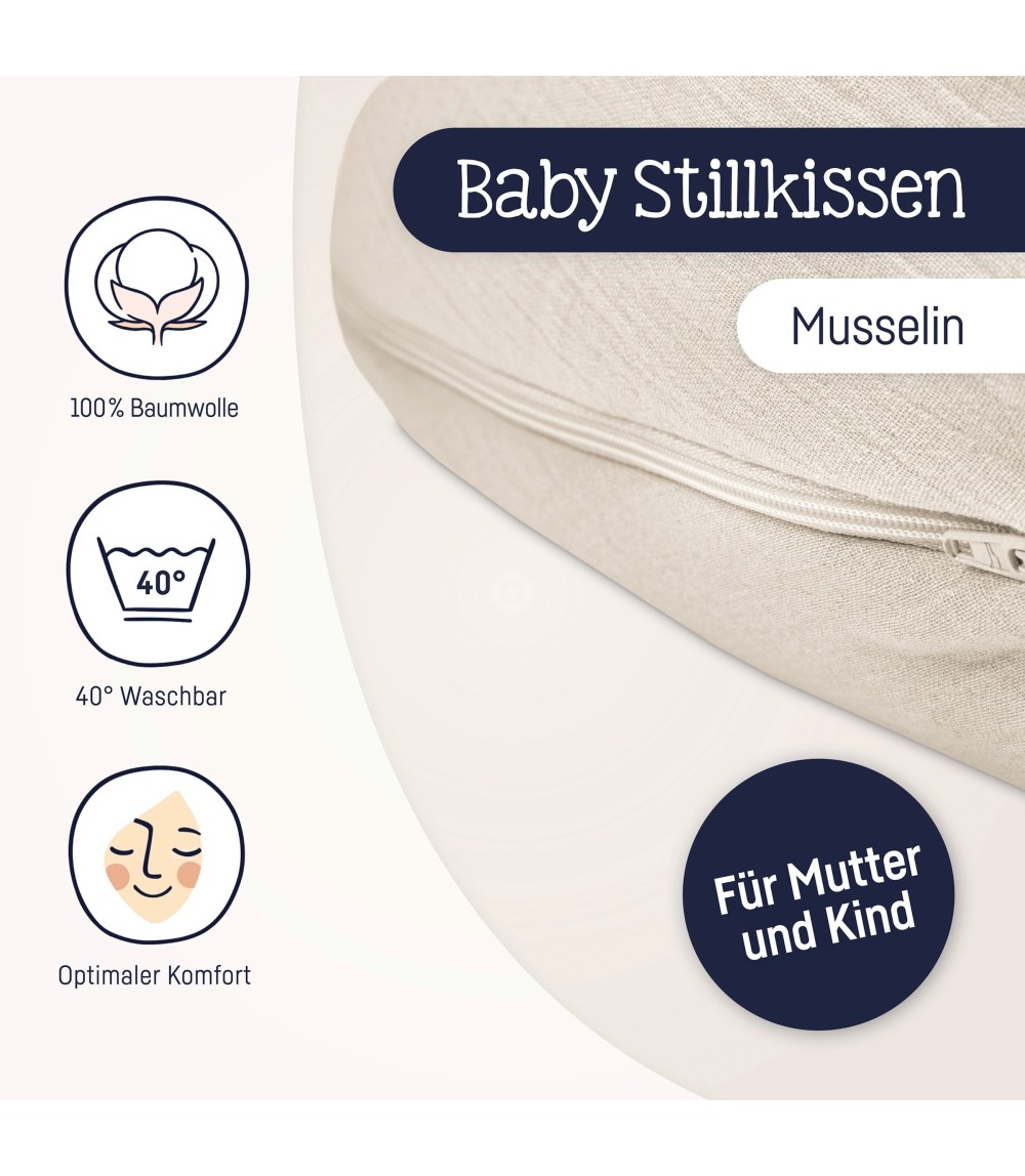 Stillkissen Musselin