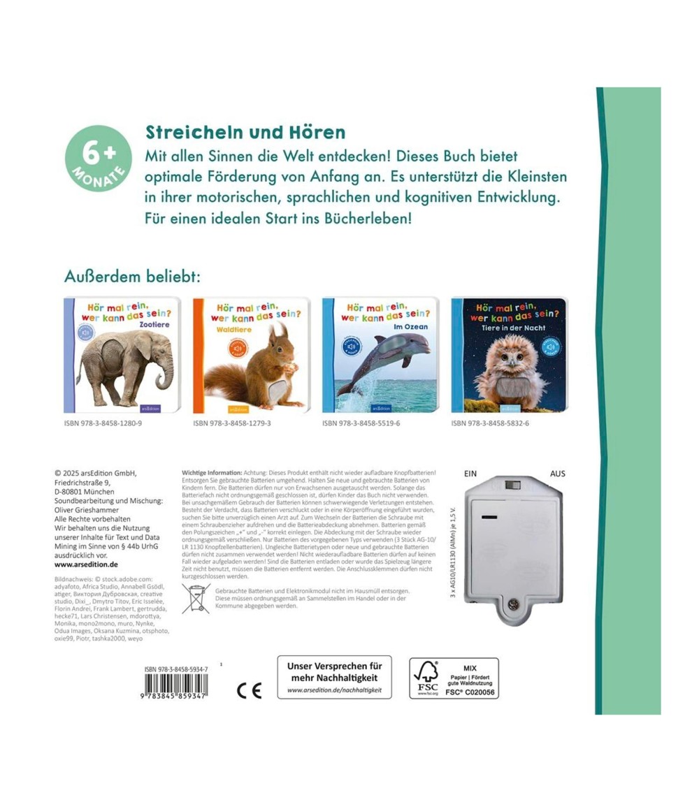 Soundbuch Hör mal rein, wer kann das sein? - Meine ersten Tiere