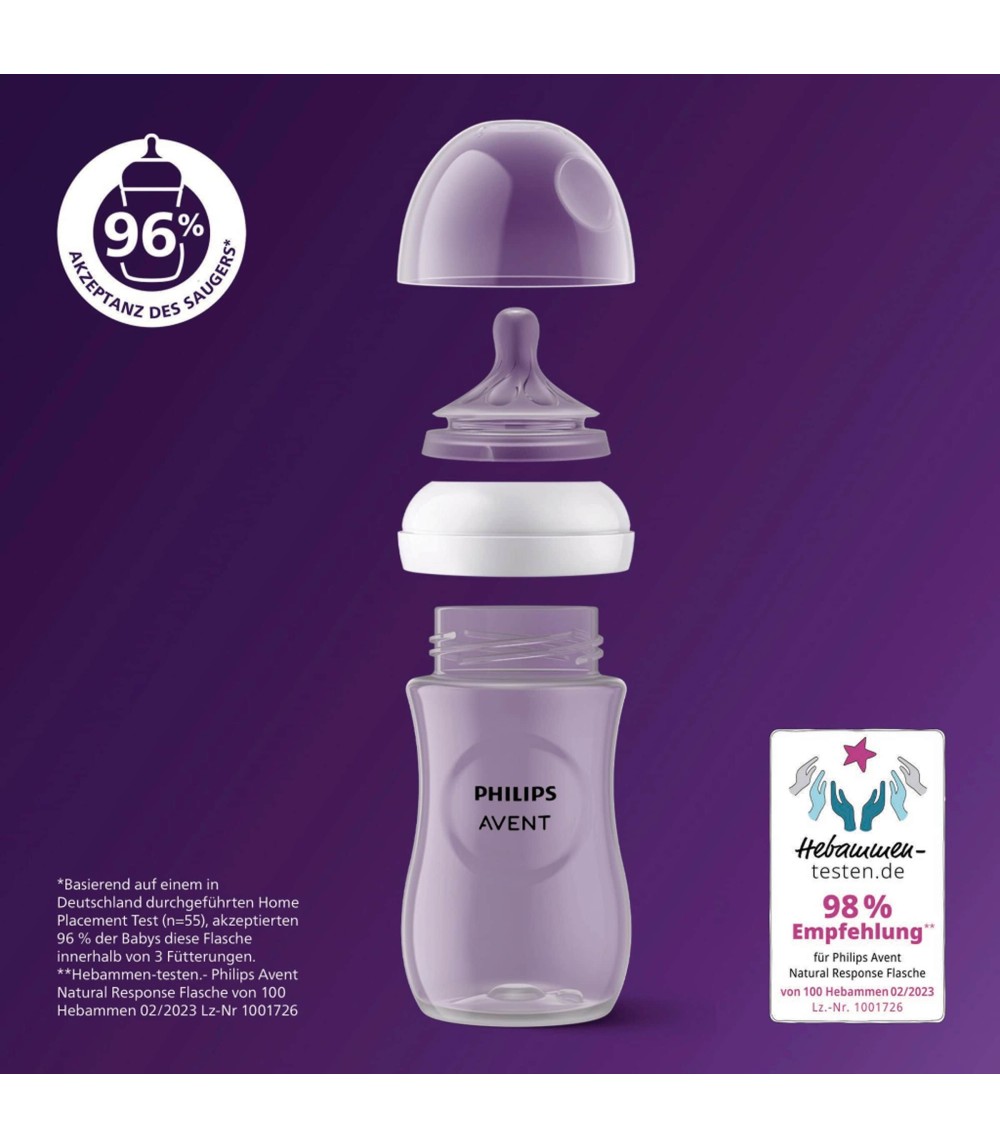 2er-Pack Babyflasche Natural Response, 125ml, ab Geburt