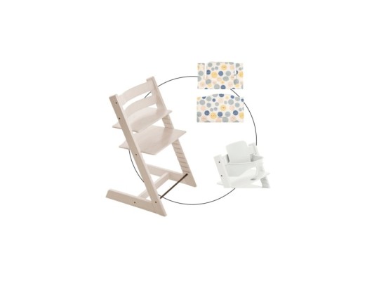Bundle Treppenhochstuhl inkl. Sitzkissen Classic Soul System und Babyset