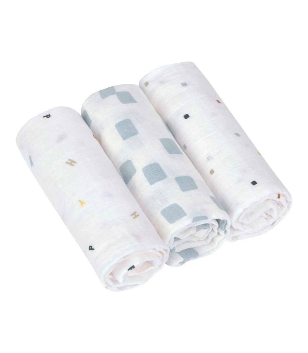 3er-Pack Mullwindeln 60x60 cm