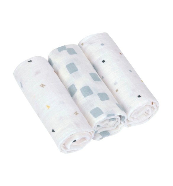 3er-Pack Mullwindeln 60x60 cm