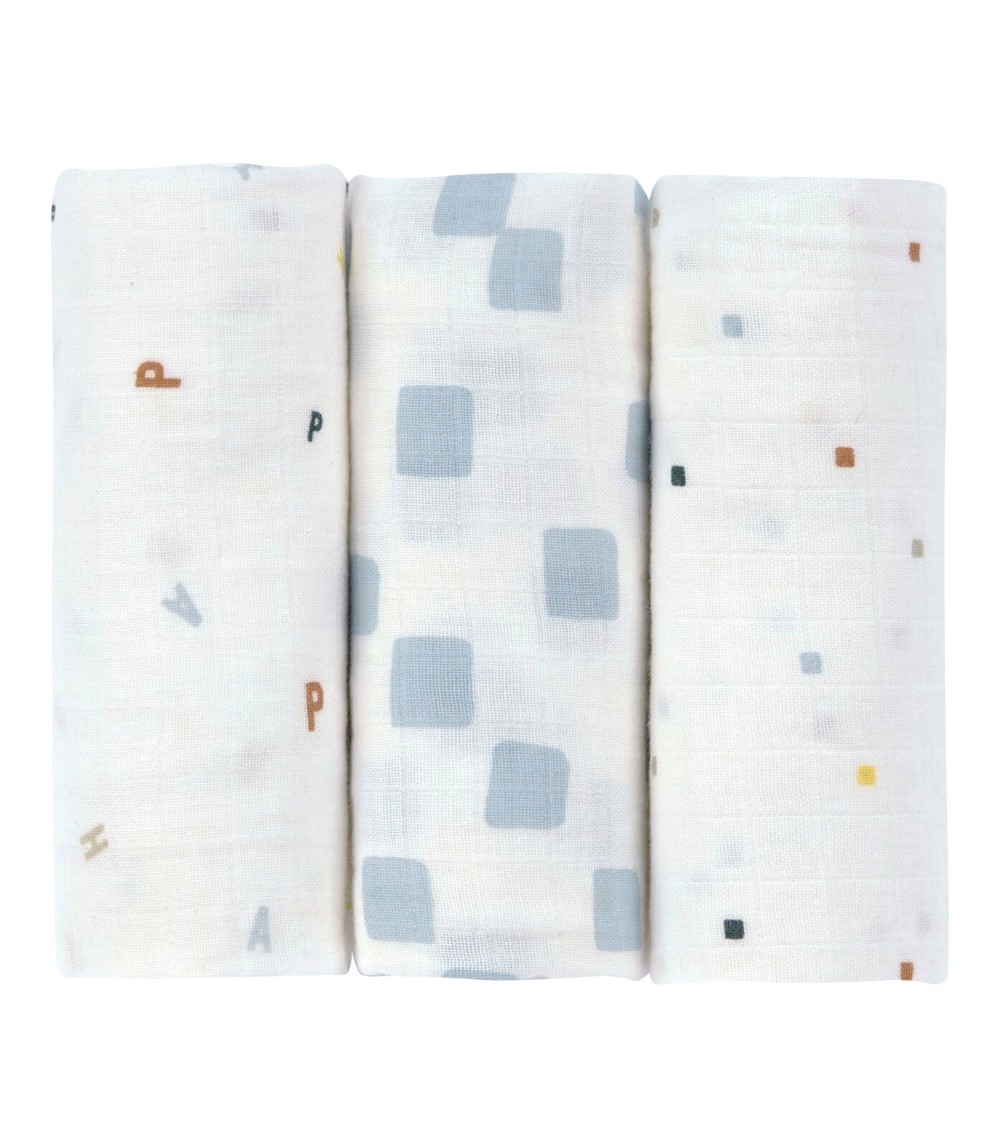 3er-Pack Mullwindeln 60x60 cm