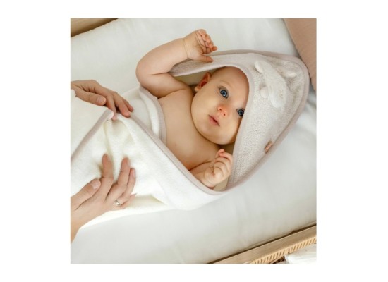 2-tlg. Bade-Set Kapuzenbadetuch & Waschlappen fehnNATUR