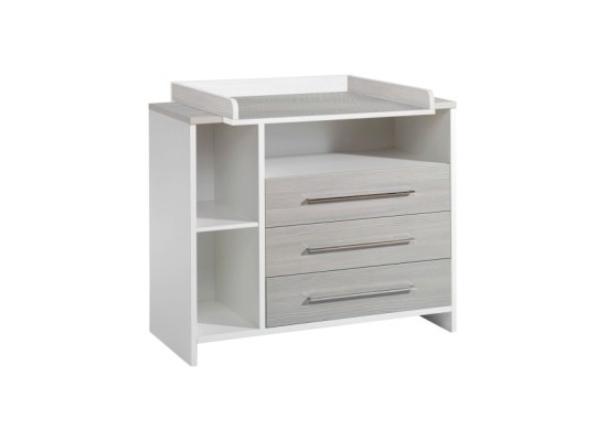 3-tlg. Babyzimmer Eco Silber mit 2-türigem Kleiderschrank